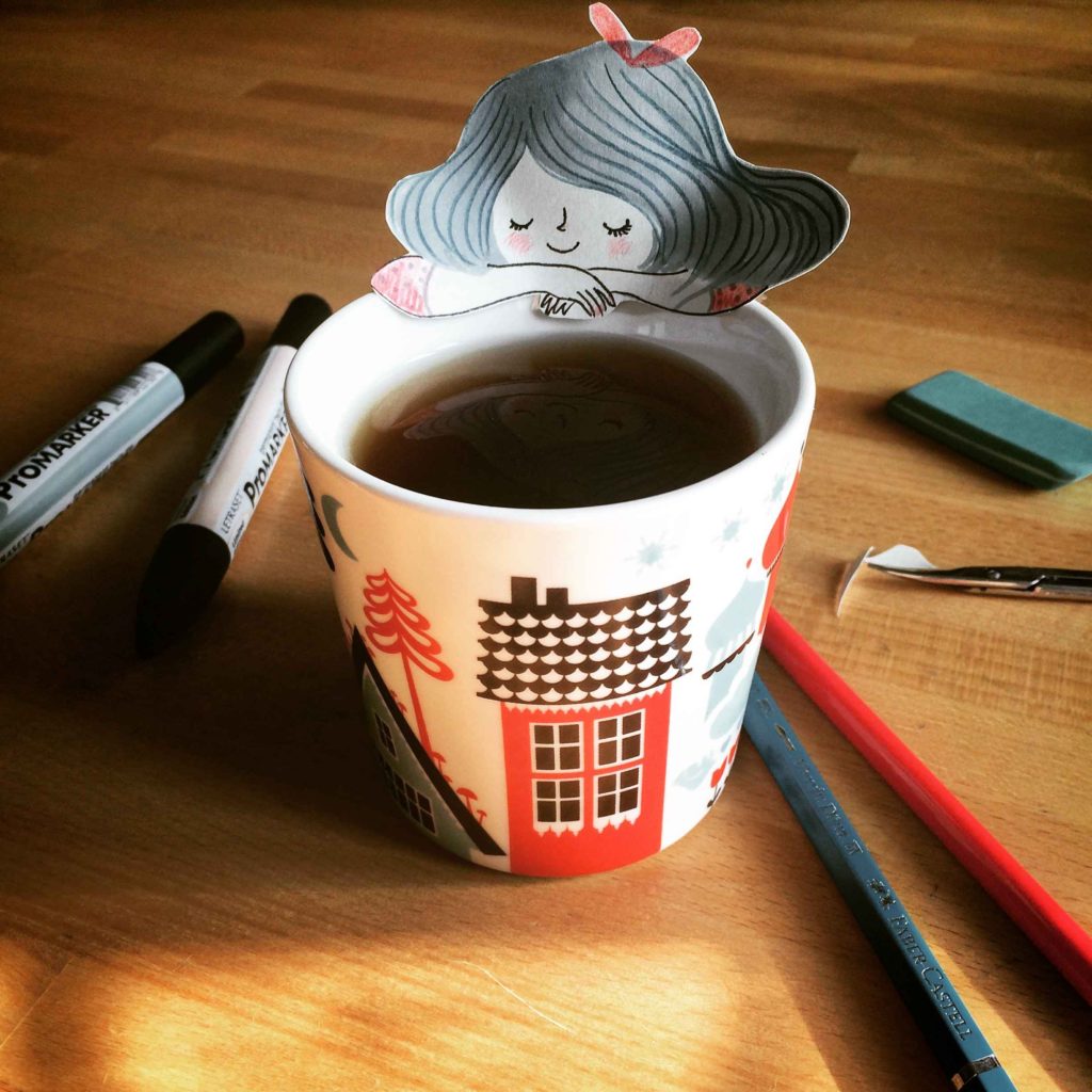 seforapons-doodles-marker-colouredpencils-pond-reflection-cupoftea