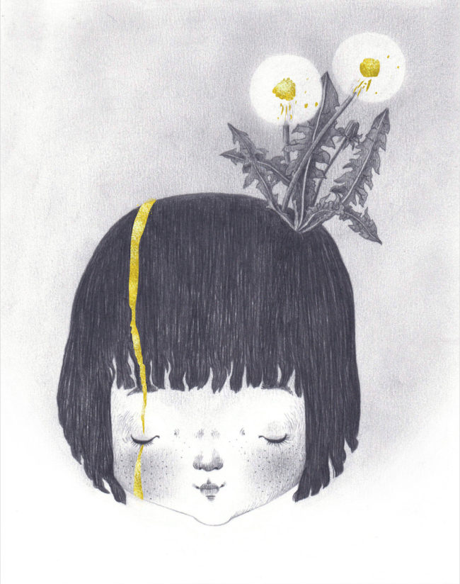 seforapons-graphite-goldleaf-symbiosis-dandelion-girl-tanpopochan