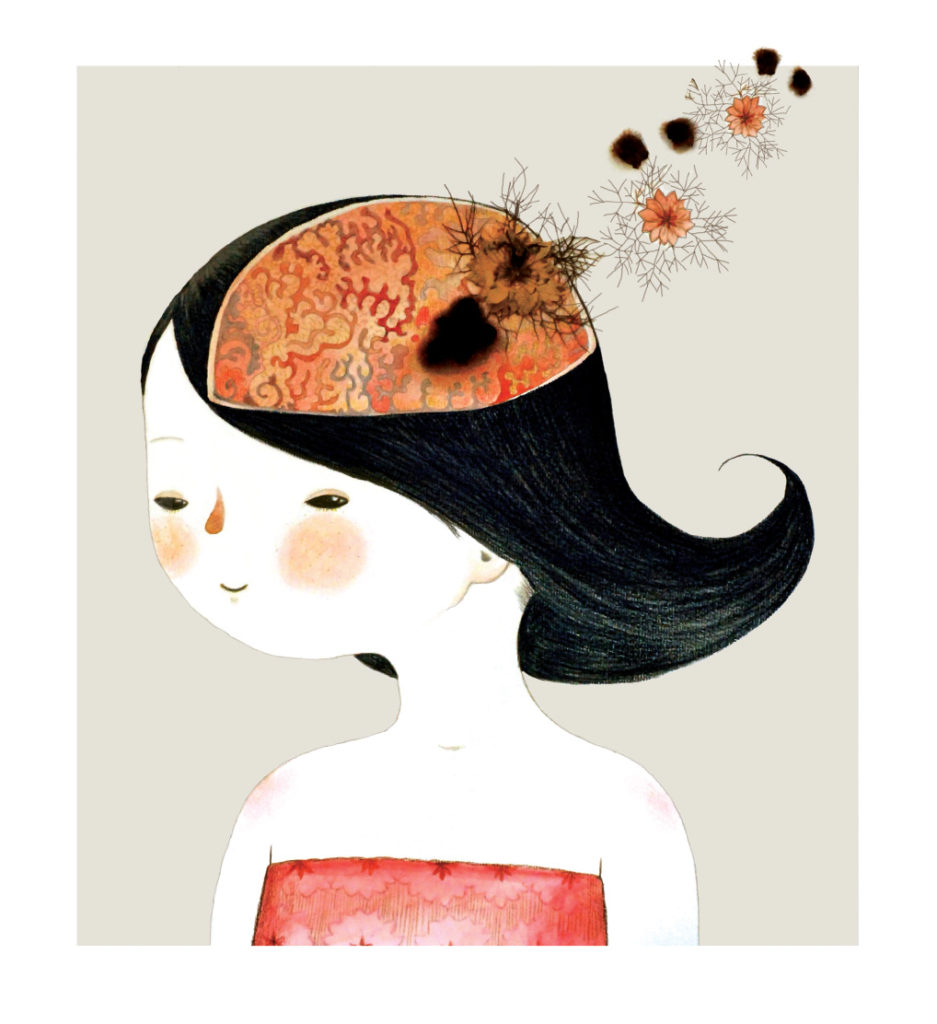 seforapons-illustration-anatomy-brain-girl-mixedmedia-flora