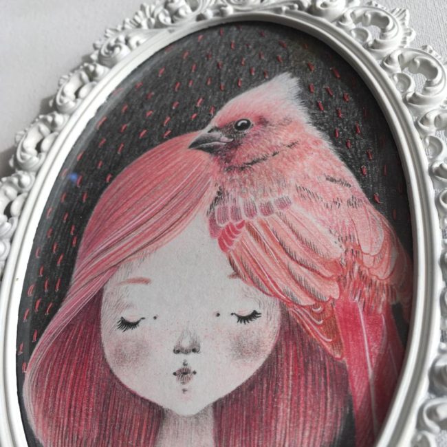 seforapons-graphite-embroidering-colouredpencil-momoirochan2-bird